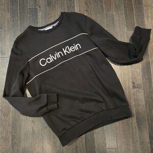 Calvin Klein Crewneck Sweater / Sweatshirt - Black & White - SZ Medium